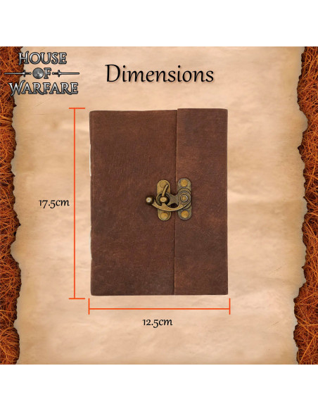 Diario medieval con tapa en cuero...