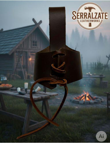 Viking-Tahalí zum Tragen eines Horns, braun