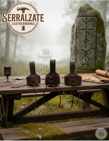 Vikinghjelm til at bære horn, brun