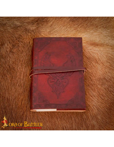 Medieval dagbog med læderomslag...