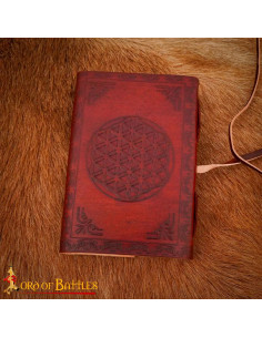 Diario medieval tapa en cuero diseño Corazón alado celta 2