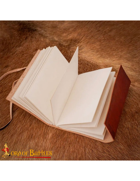 Middeleeuws dagboek met leren omslag,...