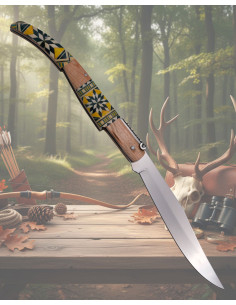 Navaja de carraca Third dekoreret fra serien Madera Arce...