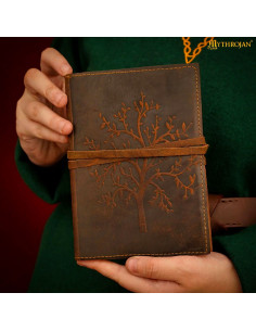 Diario medieval tapa cuero diseño Arbol de la Vida