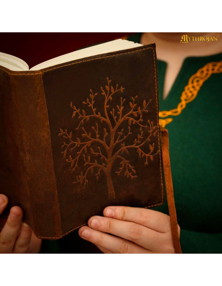 Middeleeuws dagboek met leren omslag,...