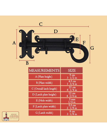 Rustieke deurgrendel met schuifstang