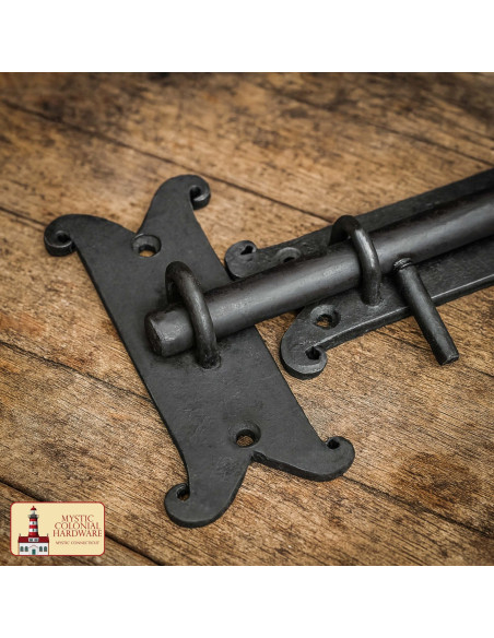 Rustieke deurgrendel met schuifstang