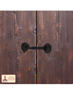 Pestillo gancho medieval negro para puerta