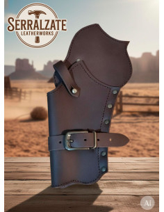 Funda de cartuchera para revólveres del oeste, marrón