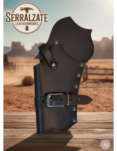 Western revolverholster, zwart