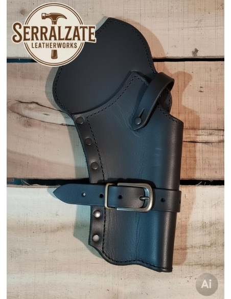 Western revolverholster, zwart