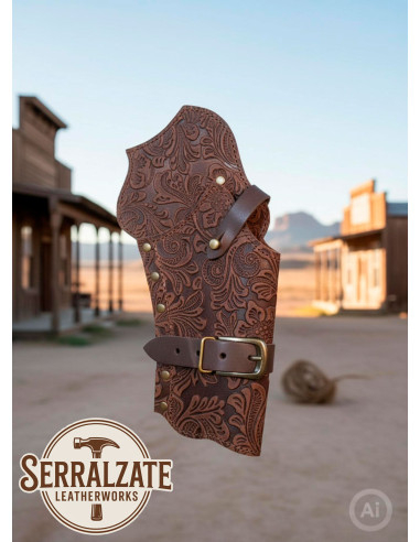 Deluxe-Gürteltasche für Revolver im Western-Stil, Braun