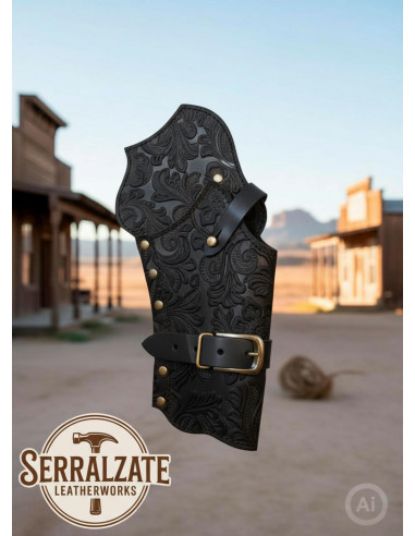 Deluxe-Taschenhüllen für Revolver im Western-Stil, schwarz