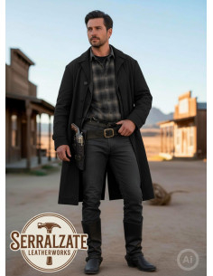 Deluxe revolverhuls voor western revolvers, zwart 2