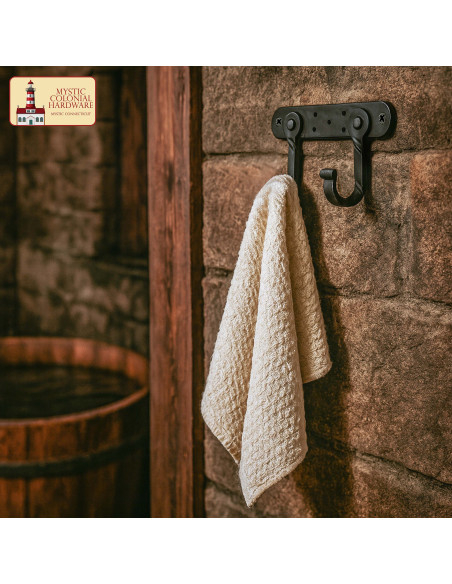 Perchero rústico con doble gancho...