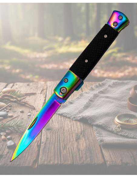 Rainbow stiletkniv mærke Third, blad...