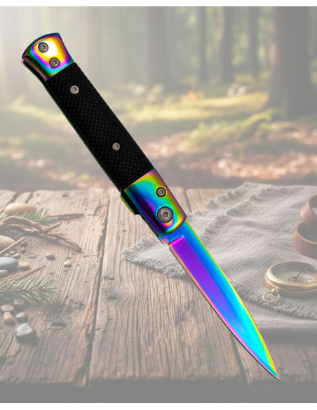 Rainbow stiletkniv mærke Third, blad...