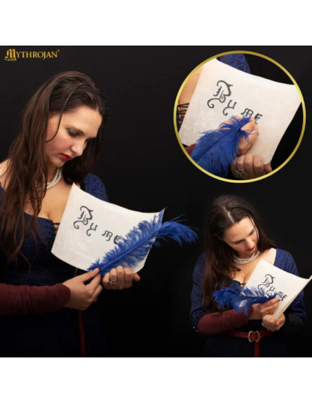 Hoja Pergamino medieval de piel de...