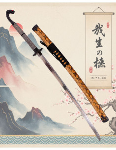 Katana decorativa empuñadura Cobra Negra
