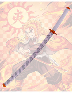 Katana decorativa Rengoku Kyoujurou de Demon Slayer, con... 2