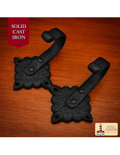 Soporte doble rústico para colgar en pared (13,9 x 5 cm.) 2