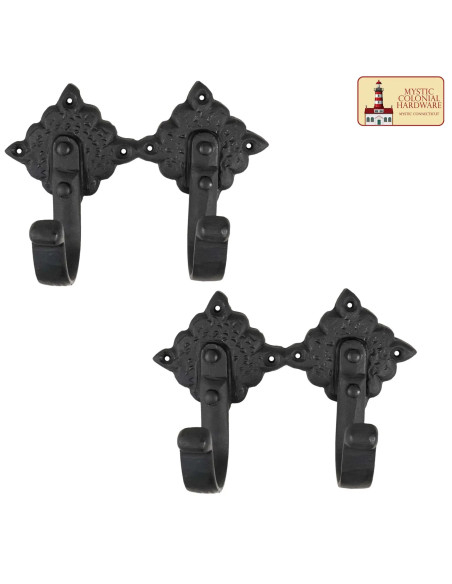 Rustik dobbelt vægophæng (13,9 x 5 cm.)