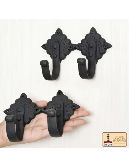 Dubbele rustieke muurhaken (13,9 x 5...