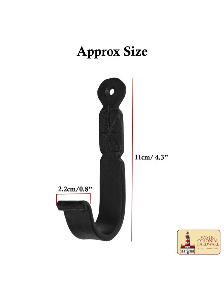 Rustieke wandhaak handgesmeed (11 x...