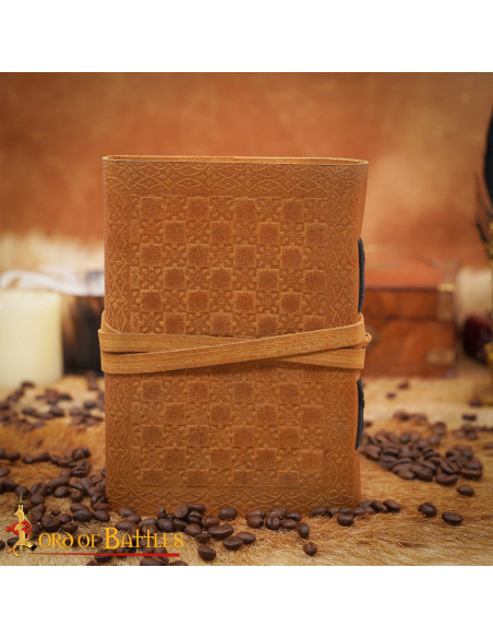 Middeleeuws dagboek met leren kaft,...