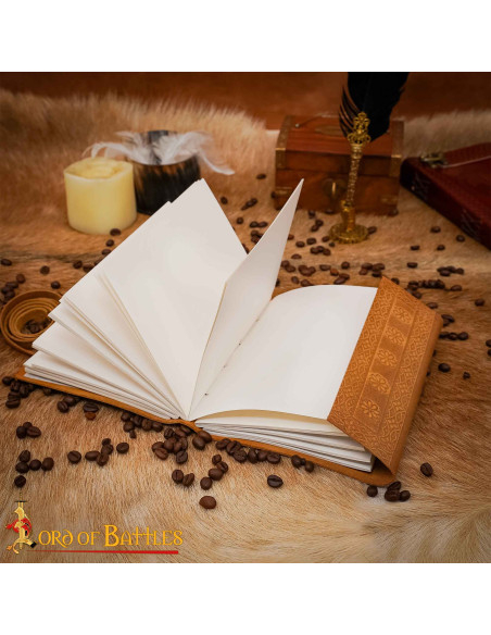 Medievalt diary med læderdække,...