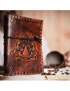 Diario medieval tapa cuero diseño Assassins Creed
