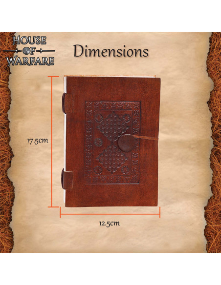 Diario medieval tapa en cuero diseño...