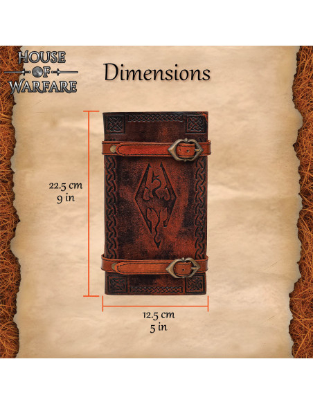 Medieval dagbog med læderomslag, lås,...