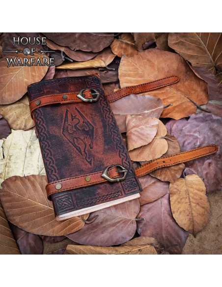 Middeleeuws dagboek met leren omslag,...