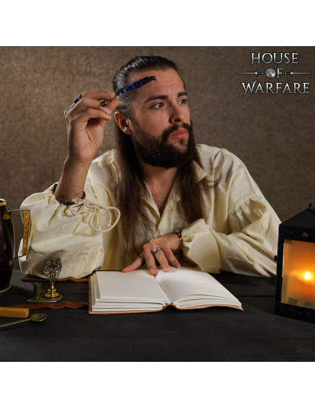 Medieval dagbog med læderomslag, lås,...