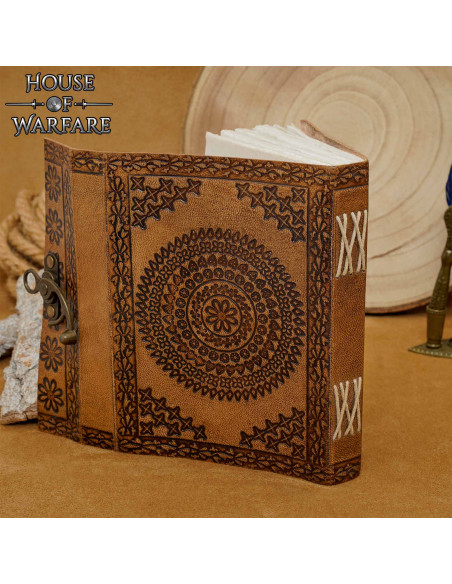 Middeleeuws dagboek met leren kaft en...