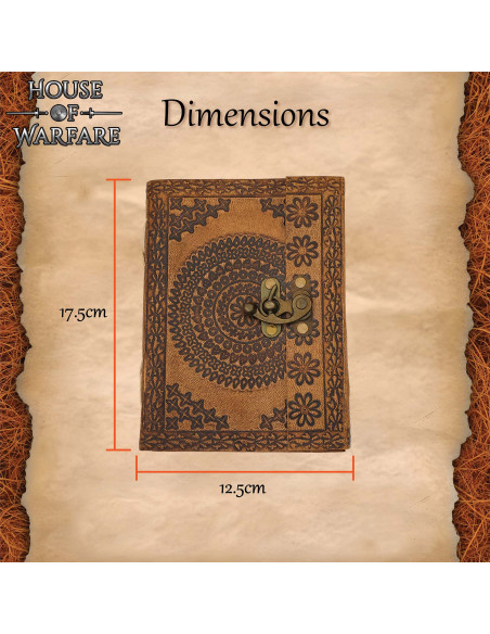 Diario medieval tapa cuero diseño...