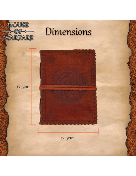 Diario medieval tapa cuero diseño...