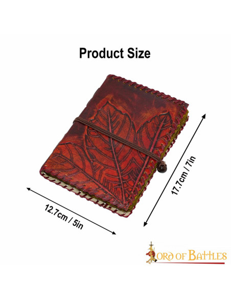 Middeleeuws dagboek met leren omslag,...