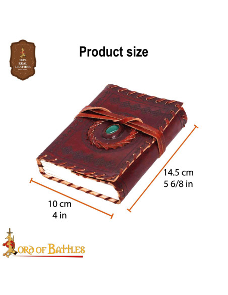 Diario medieval tapa cuero piedra...