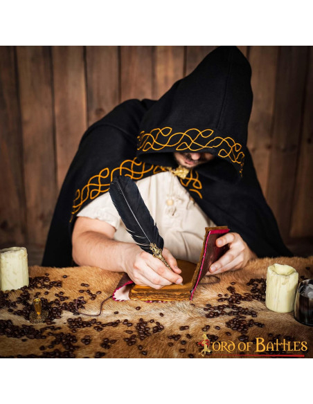 Medieval dagbog med læderomslag,...