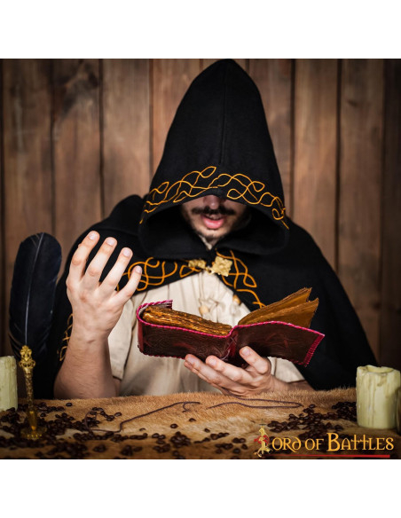 Medieval dagbog med læderomslag,...