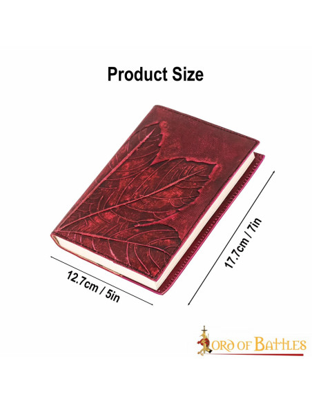 Medieval dagbog med læderomslag,...