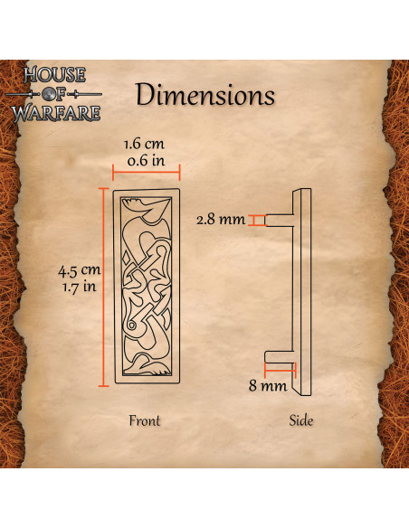 Viking-decoratieve plaat van messing,...