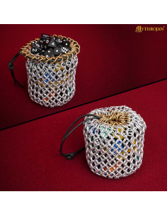 Bolsita limosnera en cota de malla aluminio con cordón 2