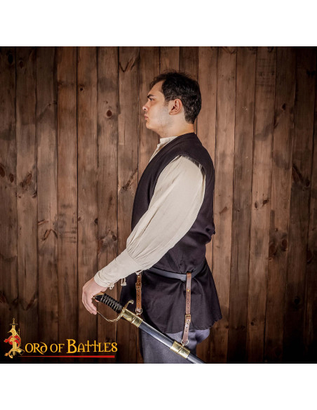 Harnas voor riem om zwaarden op te...