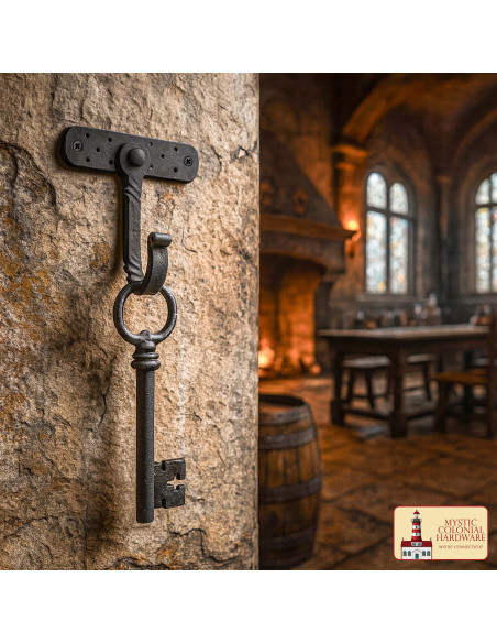 Rustieke wandhaak, handgesmeed...