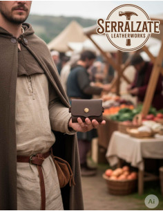 Bolsa limosnera-tarjetera para recreacionistas en marrón 2