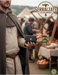Bolsa limosnera-tarjetera para recreacionistas en negro 2
