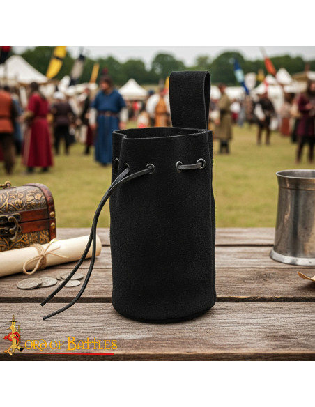 Limoenzakje van suède met koord,...